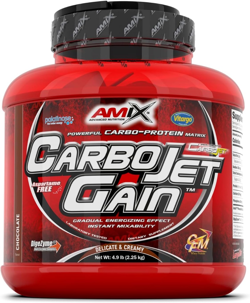 Amix CarboJet Gain - 4,96 pund - Choklad smak