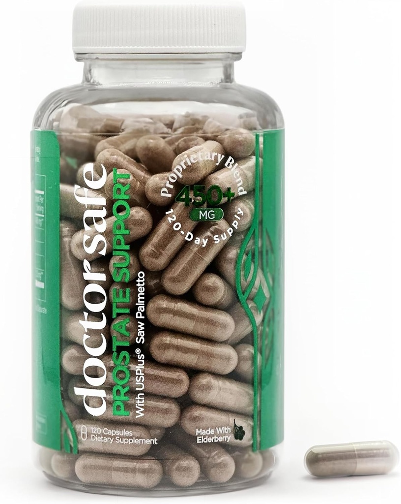 Saw Palmetto Prostate Supplements with USPlus Saw Palmetto for Men & Women - Advanced Prostate Health & Hair Revitalization | Dual-Action DHT Blocker för Män | 4-månaders leverans
