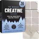 Pre Workout Creatine Patches - 36 Pcs | Kreatin Monohydrat & Pyruvate | Energistöd & Muscle Recovery | Easy-to-Use Adhesive Patches för gym, fitness och aktiva livsstilar
