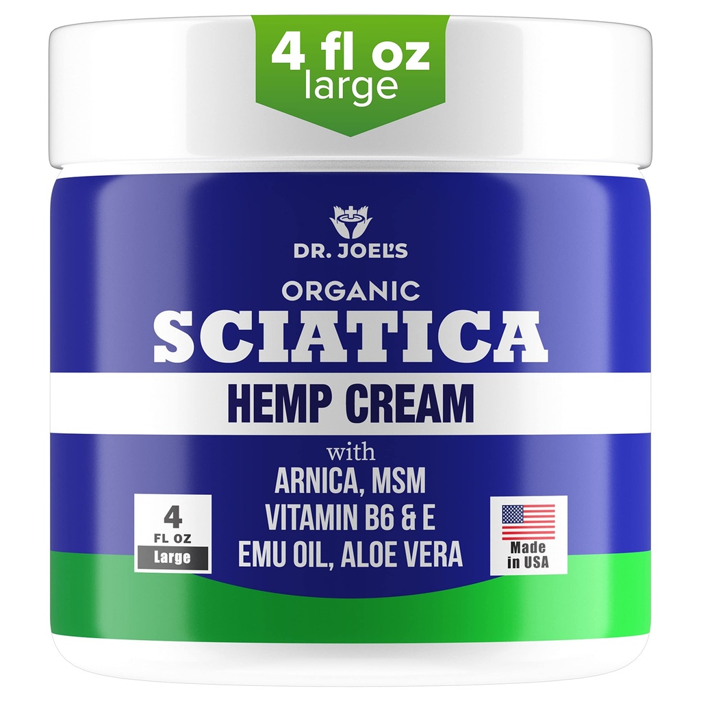 Sciatica Cream - Premium Sciatica Cream - Fast Absorption & Maximal Relief - 4 oz Stort värdepaket - Tillverkat i USA