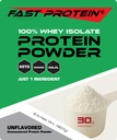 Whey Isolate Protein Powder Unflavored - 30 g proteinpulver - Kosher, Halal, Keto, Clean Label, Fast Protein - 2LB 30 portioner