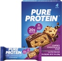 Rena proteinbarer, hög protein, näringsrika snäckor för att stödja energi, låg socker, glutenfri, Chewy Chocolate Chip, 1,76oz, pack 4