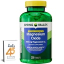 Spring Valley Magnesium 400 mg Bone & Muscle Health Tablets, Dietary Supplement, 250 Count Best Magnesium Supplement för kvinnor, Pastillas de Magnesio para Mujer Bundle med Luals 45 Diabetes Avkodade