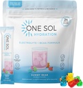 En Sol BCAA & Electrolyte Powder för Hydration & Energy, All-Natural Formel, 100% Vegan, icke-GMO, Gluten Free & Soy-Free, främjar muskeltillväxt och återhämtning, Gummy Björn smak