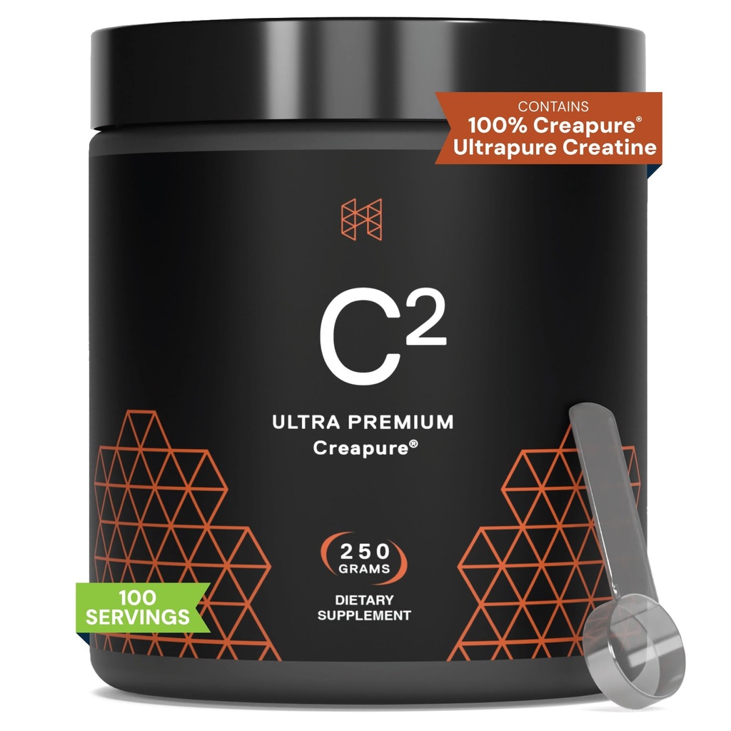 HPN C2 Kreatinmonohydrat för prestanda, återhämtning, styrka, utarbetande, Vegan, icke-GMO, mejeri och sojafri, självständigt testad, Ultrapure Premium Creapure (100 portioner)