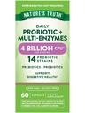 Naturens sanningsprobiotika med enzymer | 60 kapslar | för män och kvinnor | Non-GMO & Gluten Free Digestive Health Supplement