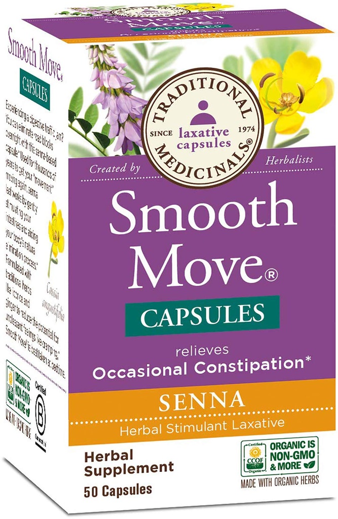 Traditionella mediciner - Smooth Move Senna, 50 kapslar