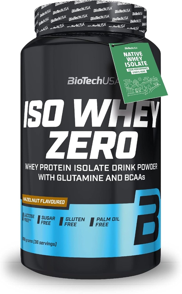 IsoWhey Zero LACTOSE Hazelnut 908G av BiotechUSA