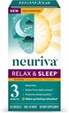 NEURIVA Melatonin gratis naturligt sömnhjälpstillägg med L-Theanin för att hjälpa dig att slappna av och Ashwagandha för att stödja återställande sömn så att du kan vakna känner sig uppdaterad, 30ct kapslar