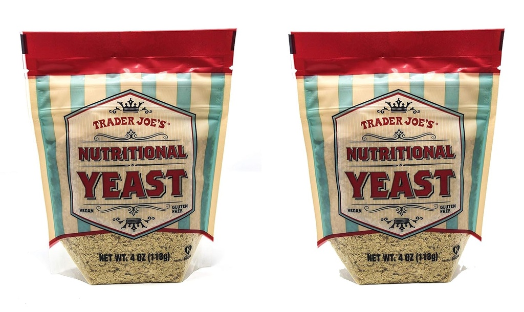 Trader Joe's Nutritional Yeast - Vegan, Glutenfri, 4 Ounce - PACK OF 2