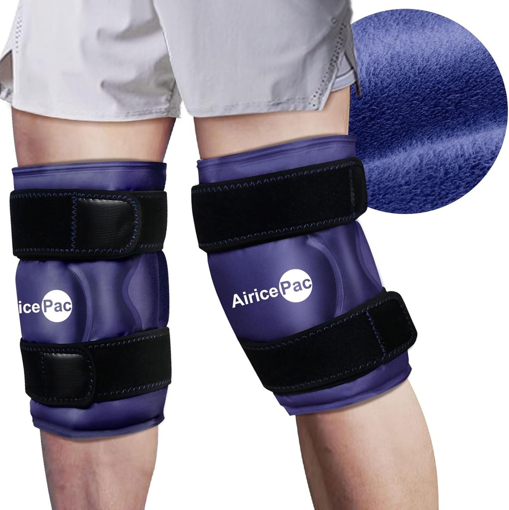 2 Ice Pack för Knee Pain Relief, Återanvändbar Gel Ice Wrap för skador, Swelling, Knee Replacement Surgery, Cold Compress Therapy för artrit, Meniscus Tear och ACL, Blue