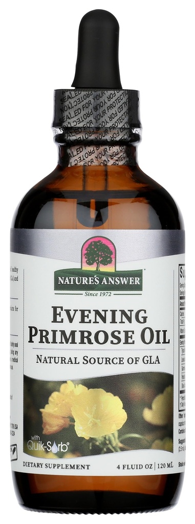 Naturens svar Liquid Evening Primrose Oil 4oz Liquid | Cold Pressed | Essential All Natural Moisturizer för hår, hud, naglar | Rosacea Psoriasis Eczema Relief | Ensam greve