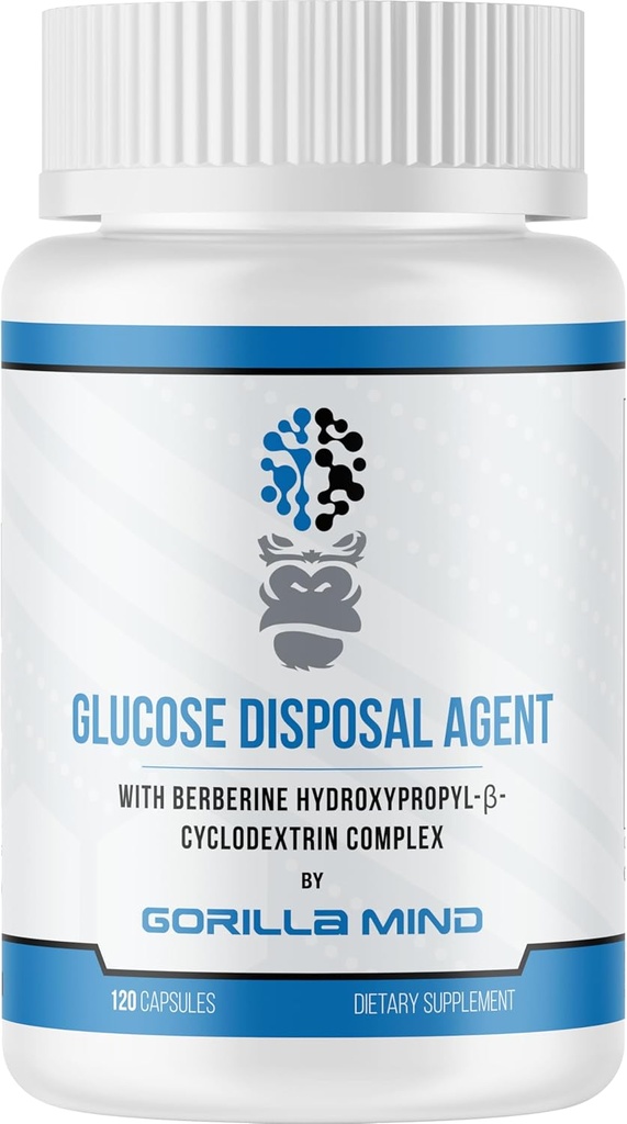 Gorilla Mind Glucose Disposal Agent - Främjar fettförlust och muskeltillväxt (120 kapslar)
