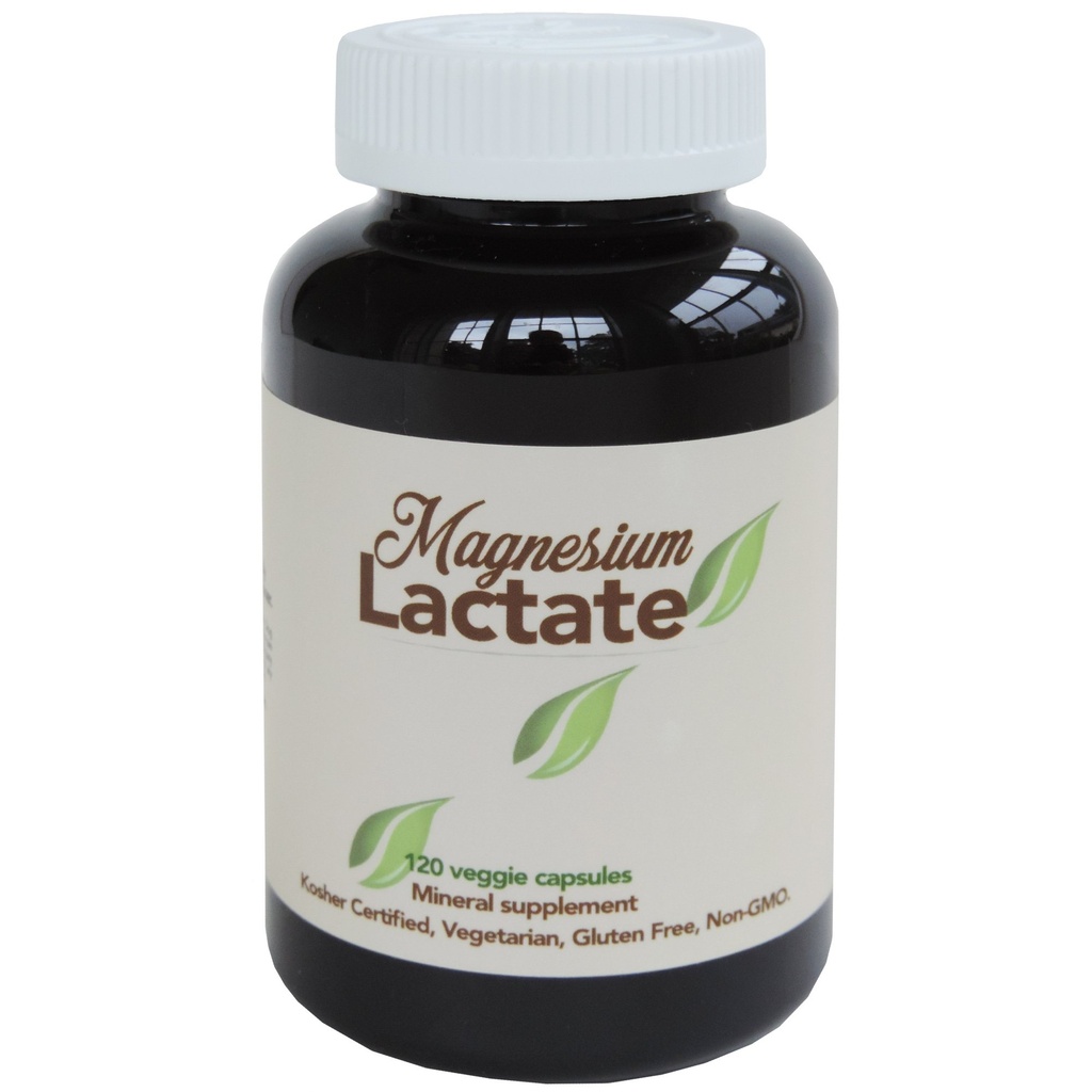 Magnesium Laktat 500 mg per portion, 120 lätt att svälja små vegetariska kapslar. Gluten Free. Doctor formulerades. Mycket biotillgänglig formulering. Hög absorption. Tillverkad i USA.