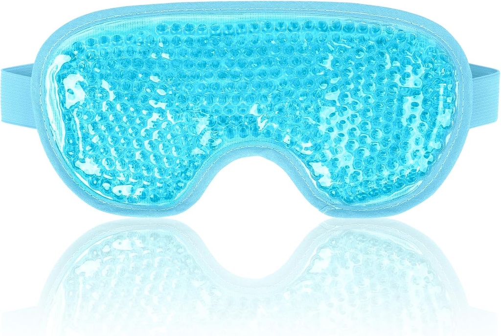 NEWGO Cooling Eye Mask for Puffy Eyes, Cold Eye Mask Eye Ice Pack for After Eyes Surgery, Tension Stress Relief, Itchy Eyes, Headaches, Dark Circles - Blue