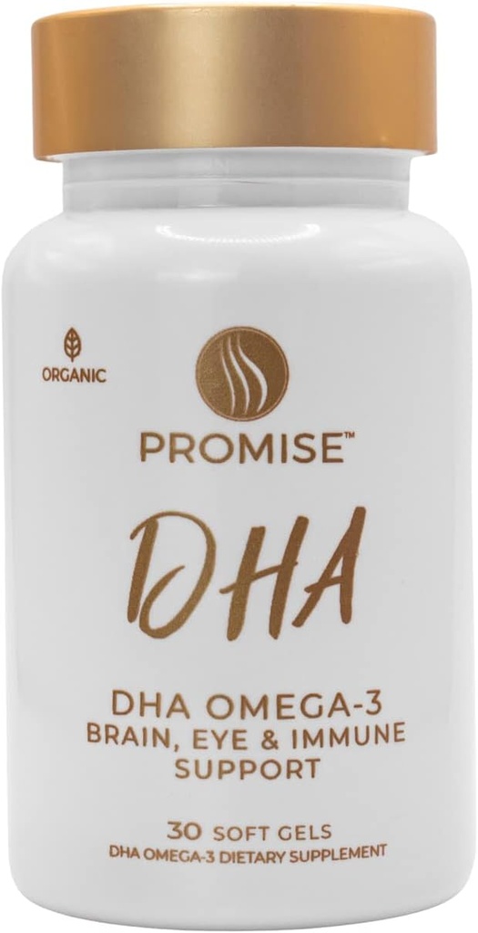 Löfte Prenatal DHA - farmaceutisk grad Omega-3 DHA (3 månaders leverans) En gång-Daily Strawberry smaksatt mjukgel med 290 mg DHA. All naturlig prenatal DHA för barnets hjärna och ögonutveckling