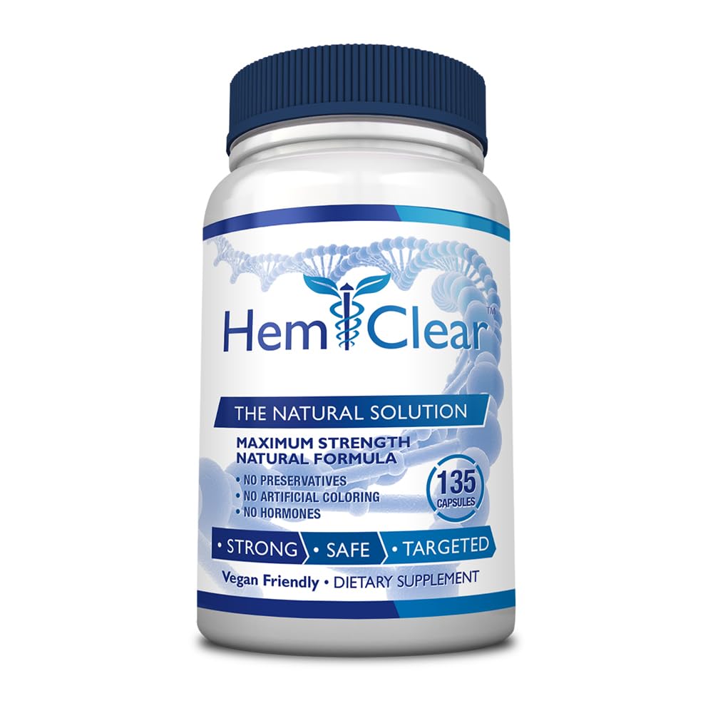För hemorrojder - Vegan Formel för Hemorrhoid Relief & Vascular Health - Maximal styrka - 1 flaska - 135 kapslar