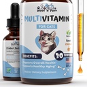 Cat Multivitamin - Främjar hälsosam hud & Coat, gemensamt stöd, livslängd och mer - Cat Vitaminer - Cat Supplements & Vitaminer - Cat Vitaminer för inomhuskatter - Kitten Vitaminer - Cat Immune Support - 1oz