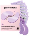 grace & stella Retinol Under Eye Patches för Puffy Eyes and Dark Circles - Återställ Gel Under Eye Masks med Hyaluronic Acid - Vegan Cruelty-Free Skincare, födelsedagspresenter för kvinnor (Purple, 24 Pairs)