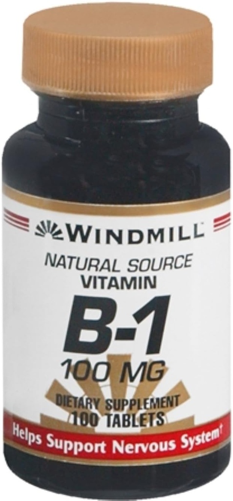 Vitamin B-1 100 mg tabletter 100 tabletter (Pack of 2)