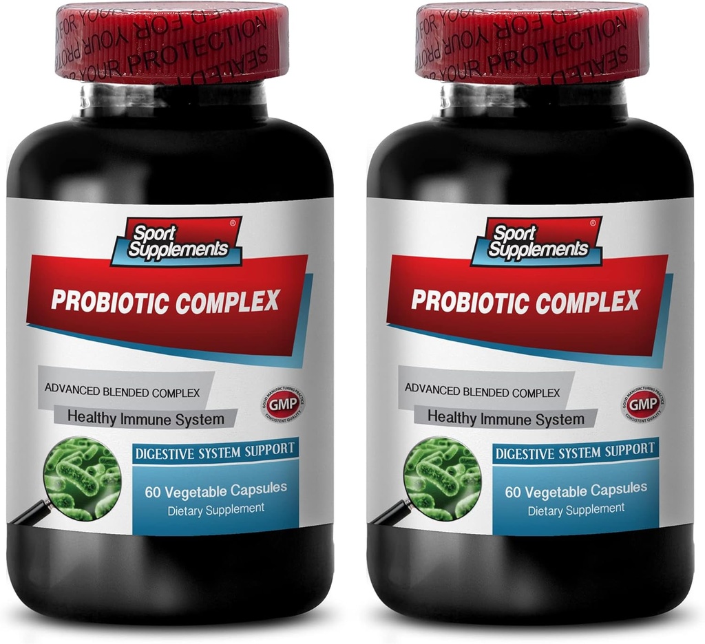 Hälsosam matsmältning - PROBIOTIC Advanced Blended Complex för Digestive System - Probiotic Bacillus, Digestive Supplements, bifidobacterium lactis, probiotic Multi Enzyme Digestive Formel, 2B 120 Caps