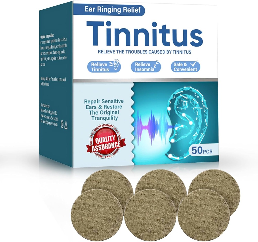 Tinnitus Relief for Ringing Ears, Tinnitus Relief Ear Patches, Natural Tinnitus Treatment for Ear Ringing Relief, Effektivt minska öronbuller och främja hälsosam hörsel, 50PCS