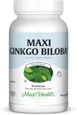 Maxi Health Ginkgo Biloba - Brain and Circulation Formel - 90 kapslar - Kosher (QGB)
