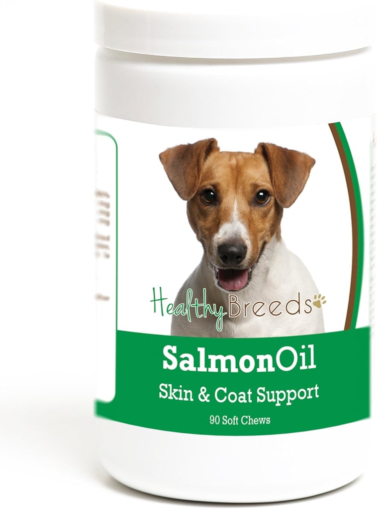 Hälsosamma raser Jack Russell Terrier Salmon Oil Soft Chews 90 Count