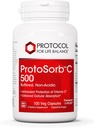 Protosorb C 500 - Högt absorberbart vitamin C - för immunsystem och benhälsotillskott * - med Alpha-Lipoic Acid - Buffered, Non-Acidic Vitamin C - 100 Veg Caps