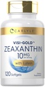 Carlyle Zeaxanthin 10mg | 120 Softgels | Eye Health Support med Lutein | Non-GMO, Gluten Free Supplement