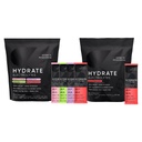 Sportforskning Hydrate Electrolytes Combo Pack - Sugar-Free & Naturligt smaksatt med vitaminer, mineraler och kokosvatten - Stöder Hydration - 32 paket - Cherry Pomegranate Dominant smak