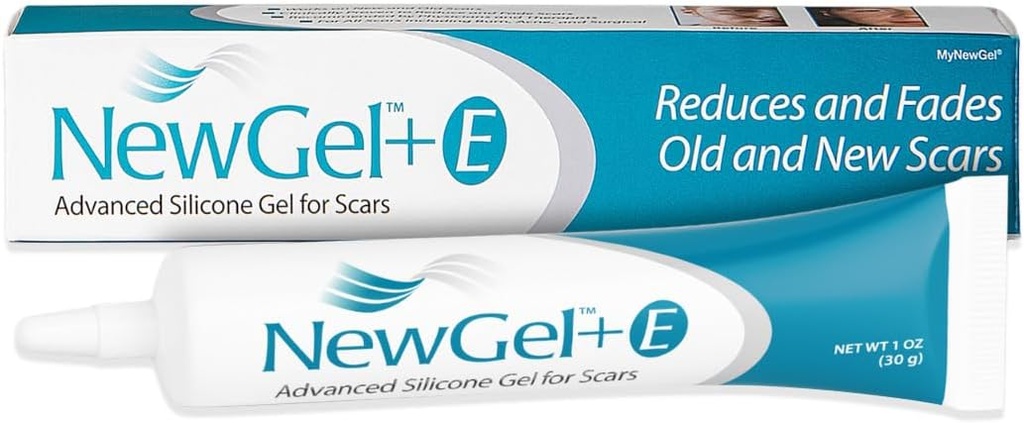 NewGel Plus Scar Gel av MyNewGel Advanced Professional Silicone Treatment for Old and New Scars w Vitamin E, High-Potency for Surgery, Keloids, Burns och Facial Blemish Scars (30 Grams) - 1 uns