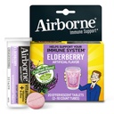 Airborne Elderberry Extract + Vitamin C 1000mg (per portion) - Effervescent tabletter (20 greve i en låda), Gluten-Free Immune Support Supplement, med vitaminer A C E, Zink, Selen, Sugar Free