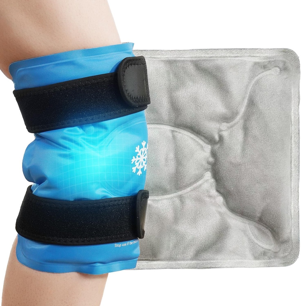 Ice Pack för Knee Pain Relief, Återanvändbar Gel Ice Wrap för Leg Injuries, Swelling, Knee Replacement Surgery, Cold Compress Therapy för artrit, Meniscus Tear, Sportskador