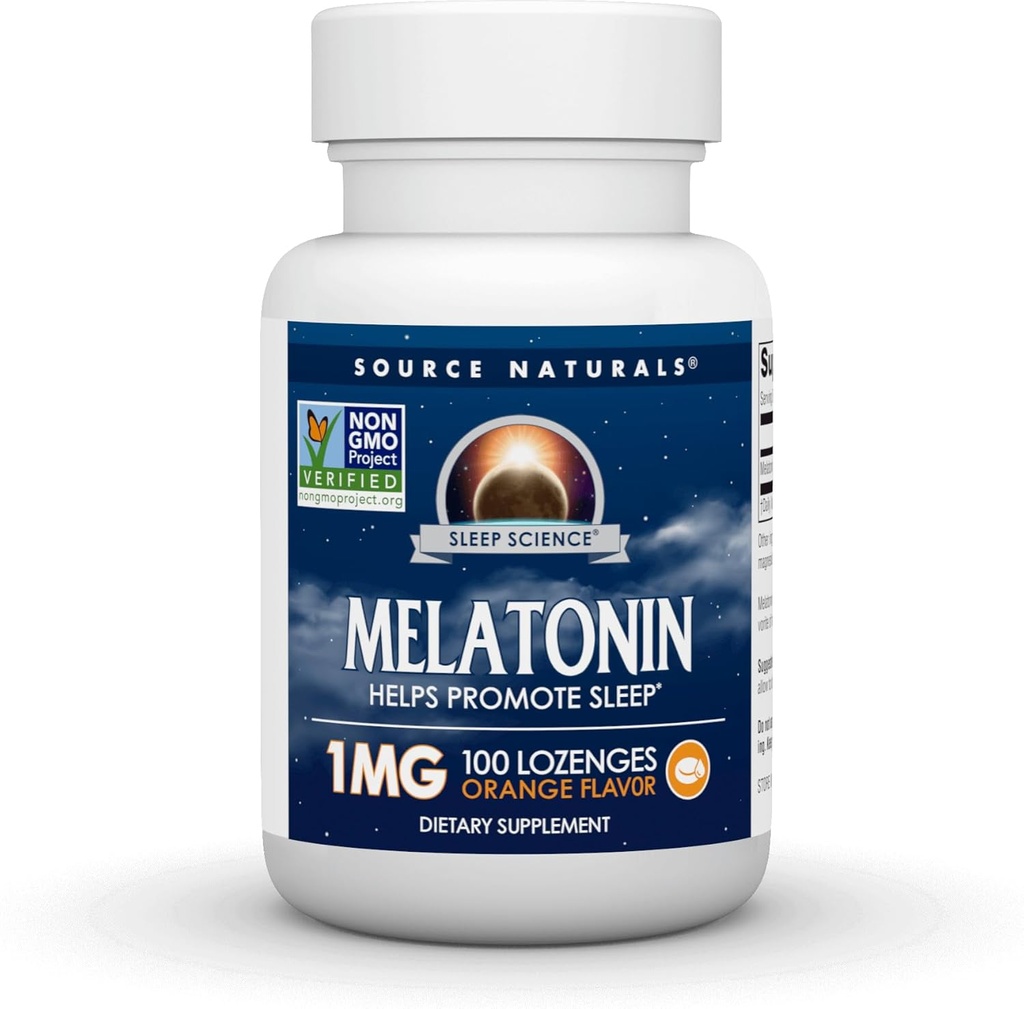Källa Naturals Sleep Science Melatonin 1 mg, 100 Orange smaksatta Lozenges
