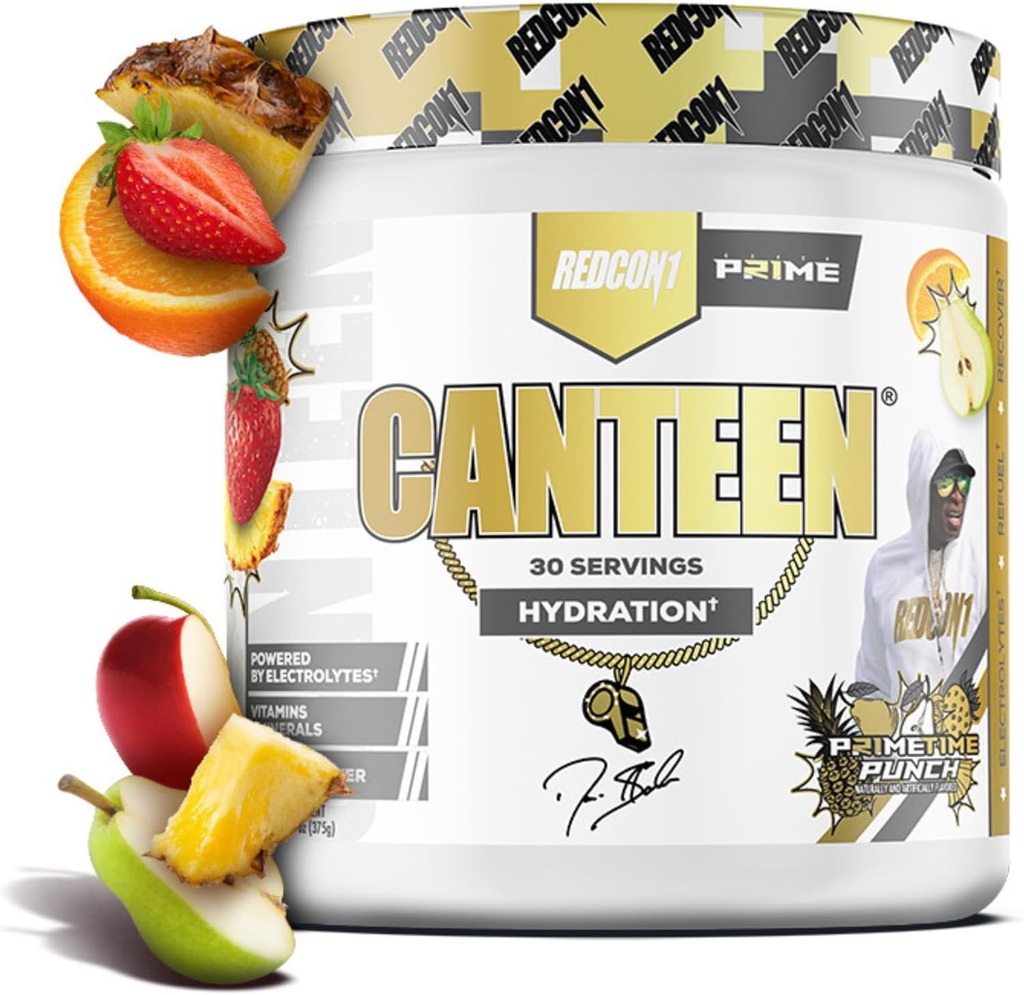 REDCON1 Post Workout Recovery Powder - Coach Prime Canteen - Hydration Powder med elektrolyter, vitaminer och kokosvatten - Prime Time Punch (30 portioner)