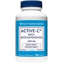 Vitamin Shoppe Active-C med bioflavonoider 1000 MG - Antioxidant för kardiovaskulär och immun hälsa och skydd mot fria radikaler (250 tabletter)