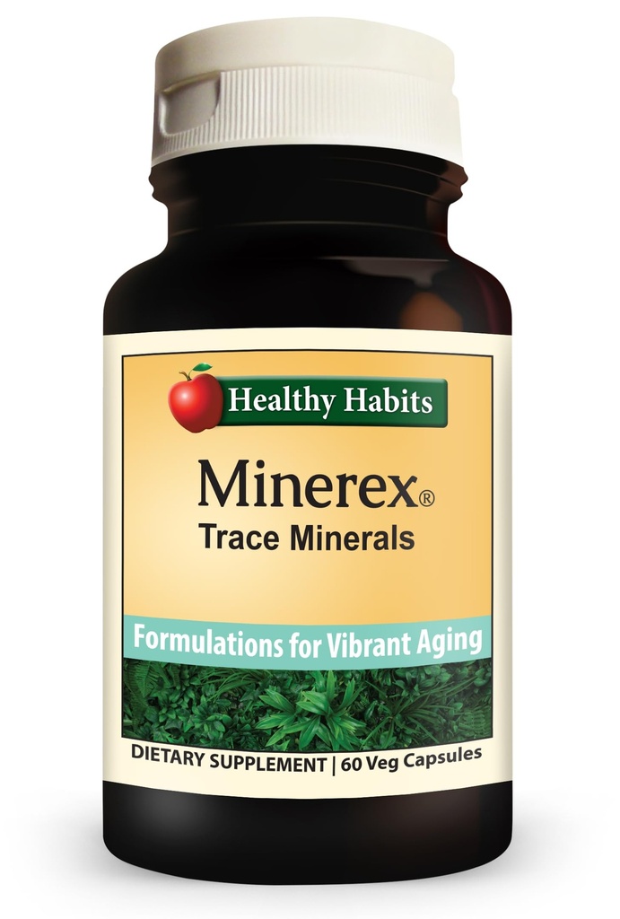 Hälsosamma vanor MINEREX High Potency komplett mineraltillskott med Sentramin Plant och Sea Bed Minerals härrör från Senonian Vegetate 60-Count