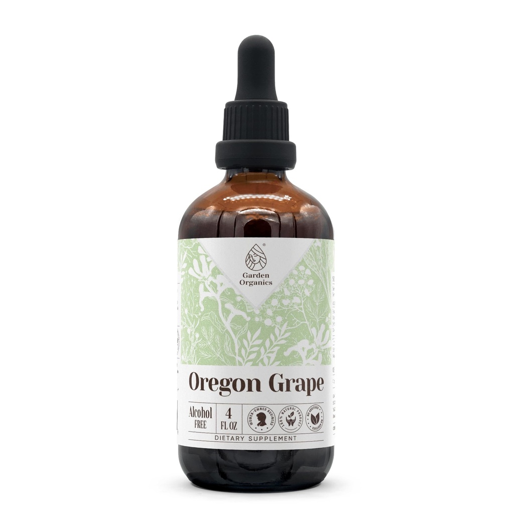 Oregon Grape Alcohol-Free Natural Tincture Extract, Immune System Booster, flytande droppar gjorda av 100% (4 fl oz)