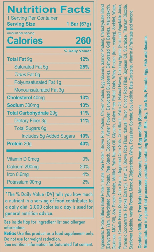 REDCON1 MRE Bar, Sprinkled Donut, 20g Whole Food Protein Bar med MCT Oil - Lätt att Digest, Utsökt måltidsersättning Bar - När som helst Protein Snack, Post eller Pre Workout Bars (4 barer)