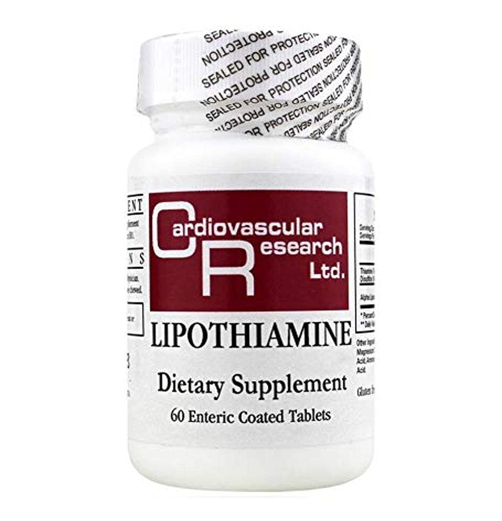 Kardiovaskulär forskning Lipothiamine, White, 60 Count (THIAM2)