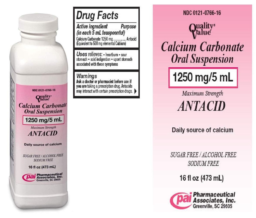 Kalciumkarbonat Oral Suspension 1250mg / 5 ml - 16 Oz.