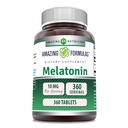 Fantastiska formler Melatonin Supplement | 10 Mg per portion | 360 tabletter | Icke-GMO | Glutenfri | Made in USA