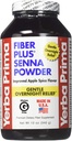 Yerba Prima Fiber Plus Senna Powder, 12 Ounce - för kortsiktig användning för att återställa reglering, förbättrad Apple Spice Flavor, Stevia Sweetened, ger Gentle Overnight Relief
