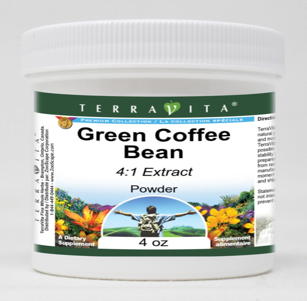Grönt kaffe Bean 4:1 extraktpulver (4 oz, ZIN: 521709)