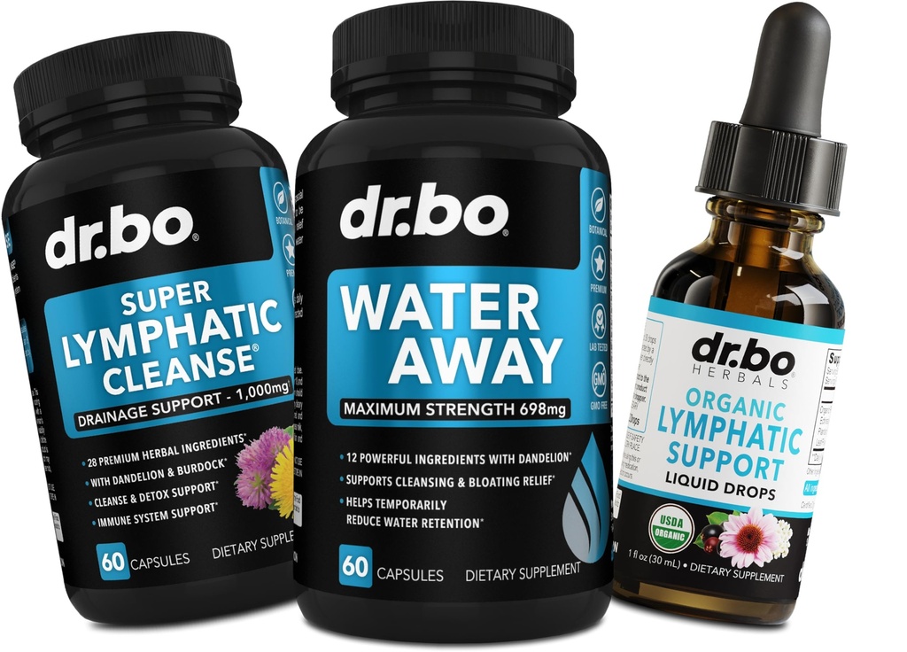 Vattenpiller Diuretics & Lymphatic Drainage Supplements - Natural Away Pills Water Retention & Organic Lymphatic Support Liquid Drops Cleanse - Fluid & Lymph System Support Supplement Detox