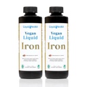 LIQUIDHEALTH Vegan Liquid Iron Supplement med SunActive & Ferrochel Fe - Natural Energy, Immune System & Metabolic Support, Öka Mental Clarity, Prenatal/Postnatal - USA Made, Non-GMO (2 Pack)
