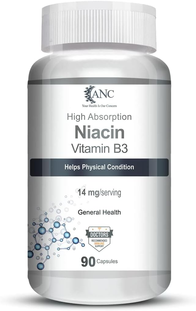 Vitamin B3 för vaskularitet och öka energi 90 Veg kapslar