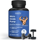 Nitric Oxide Supplement Pre Workout Supplement för Män | Muskeltillväxt | Arginin Glutamin & Ornithine - 90 Vegan, icke-GMO piller som stöder manlig hälsa