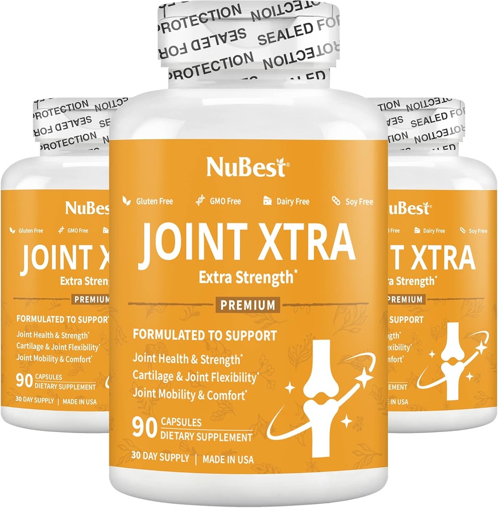 Joint Xtra Advanced Support Supplement - Joint Strength Formula med Glucosamine, Chondroitin, gurkmeja, MSM & Boswellia för Joint & Cartilage Health, flexibilitet, rörlighet och komfort (Pack of 3)